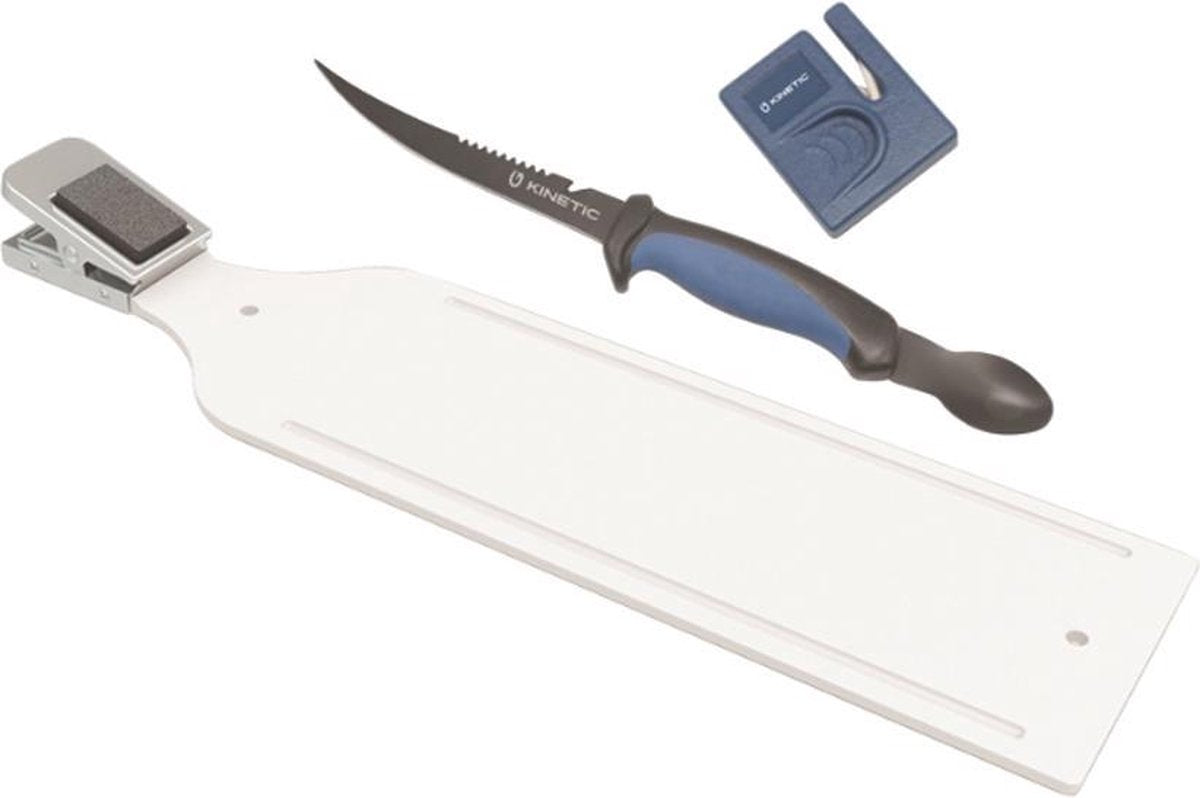 Kinetic Fillet Board & Knife - Fileermes Set - Zwart