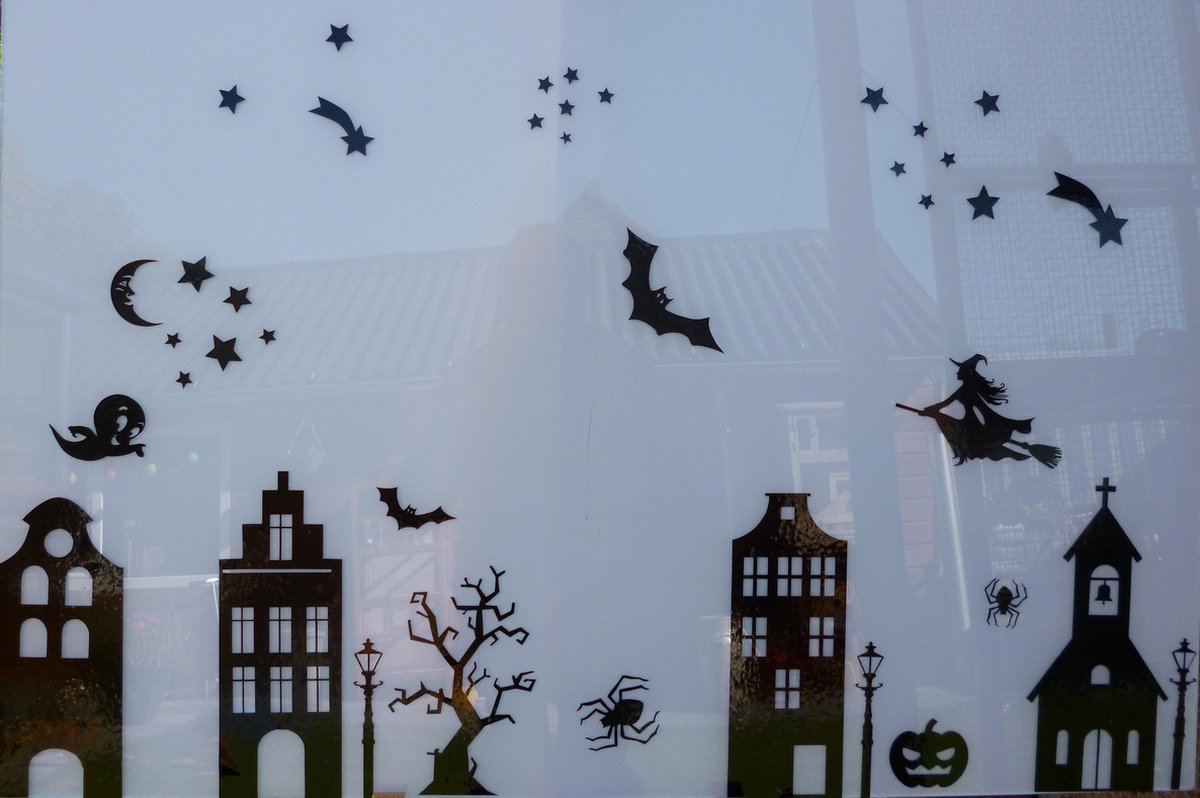 raamsticker haloween zwart