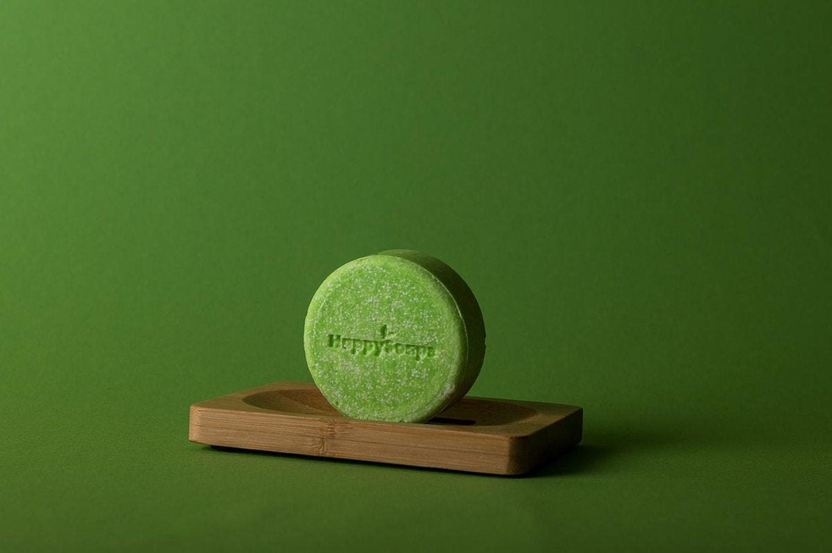 HappySoaps Tea-Riffic Shampoo Bar 70gr - Anti-roos vrouwen - Voor Beschadigd haar/Fijn en slap haar/Verzwakt en breekbaar haar - 70gr