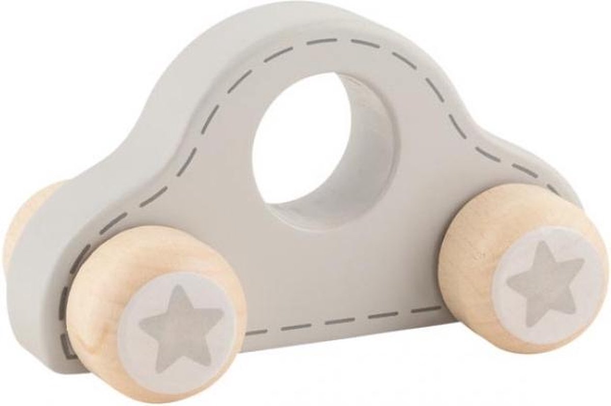 Goki Speelgoedvoertuig Auto Hout Grijs 11 X 6 Cm