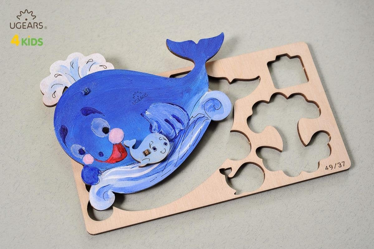 Ugears Modelbouw Kleurenmodel Walvis - Hout
