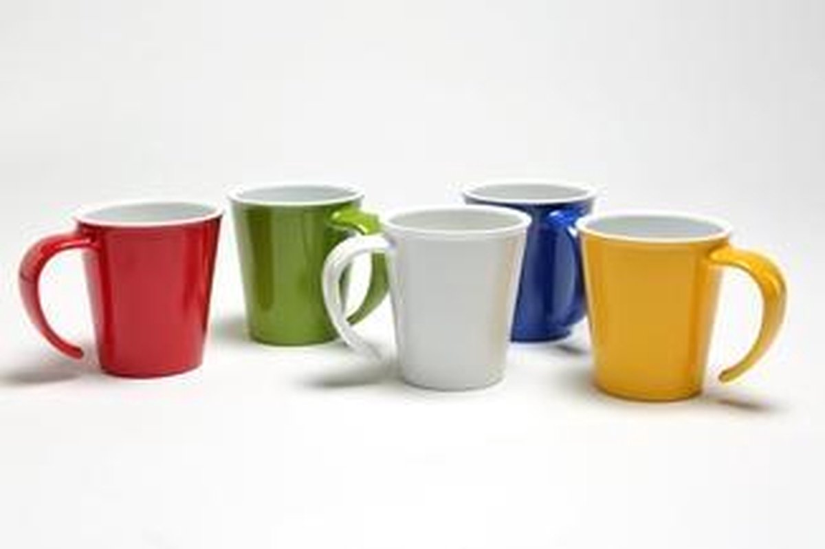 Beker met één groot open handvat 350 ml - wit