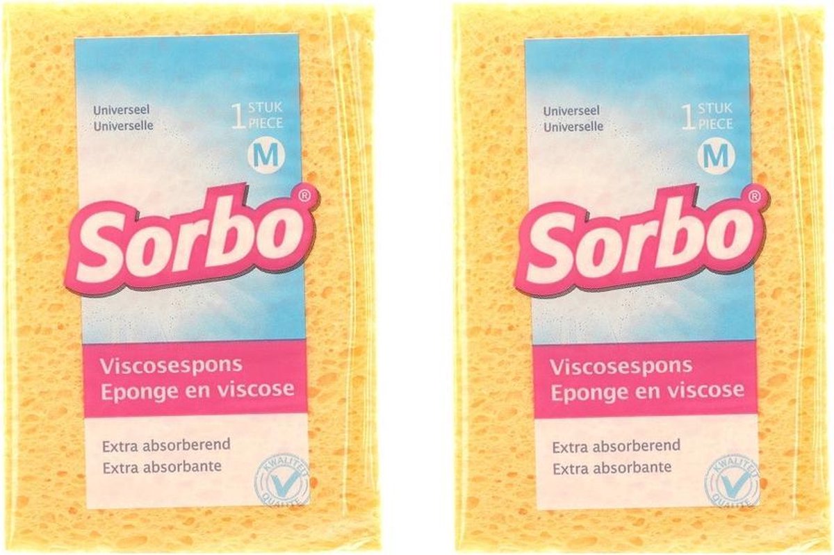 5x Viscose sponzen/schoonmaaksponzen 14 cm - Streeploos resultaat - Huishoudelijke producten - Huishouden - Schoonmaken/afwassen