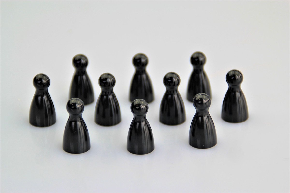 Pionnen - Zwart - 100 stuks