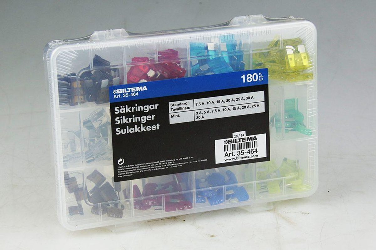 Assortimentsdoos moderne steek zekering standaard en mini 180m stuks