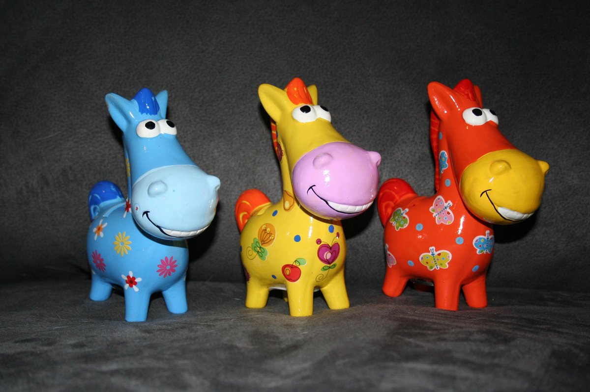 Spaarpot - Funny Horse geel