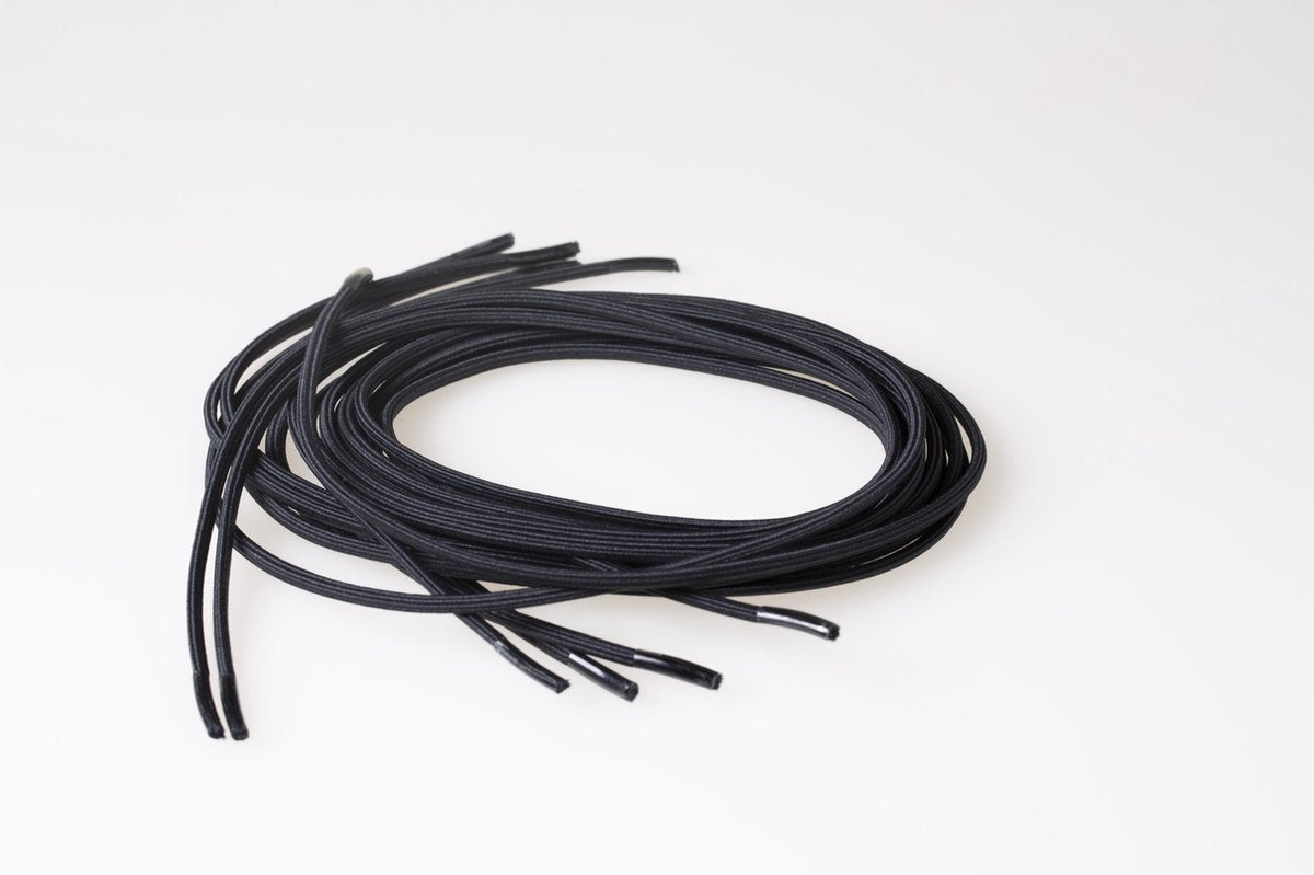 Schoenveters Elastisch - Zwart - 80 cm