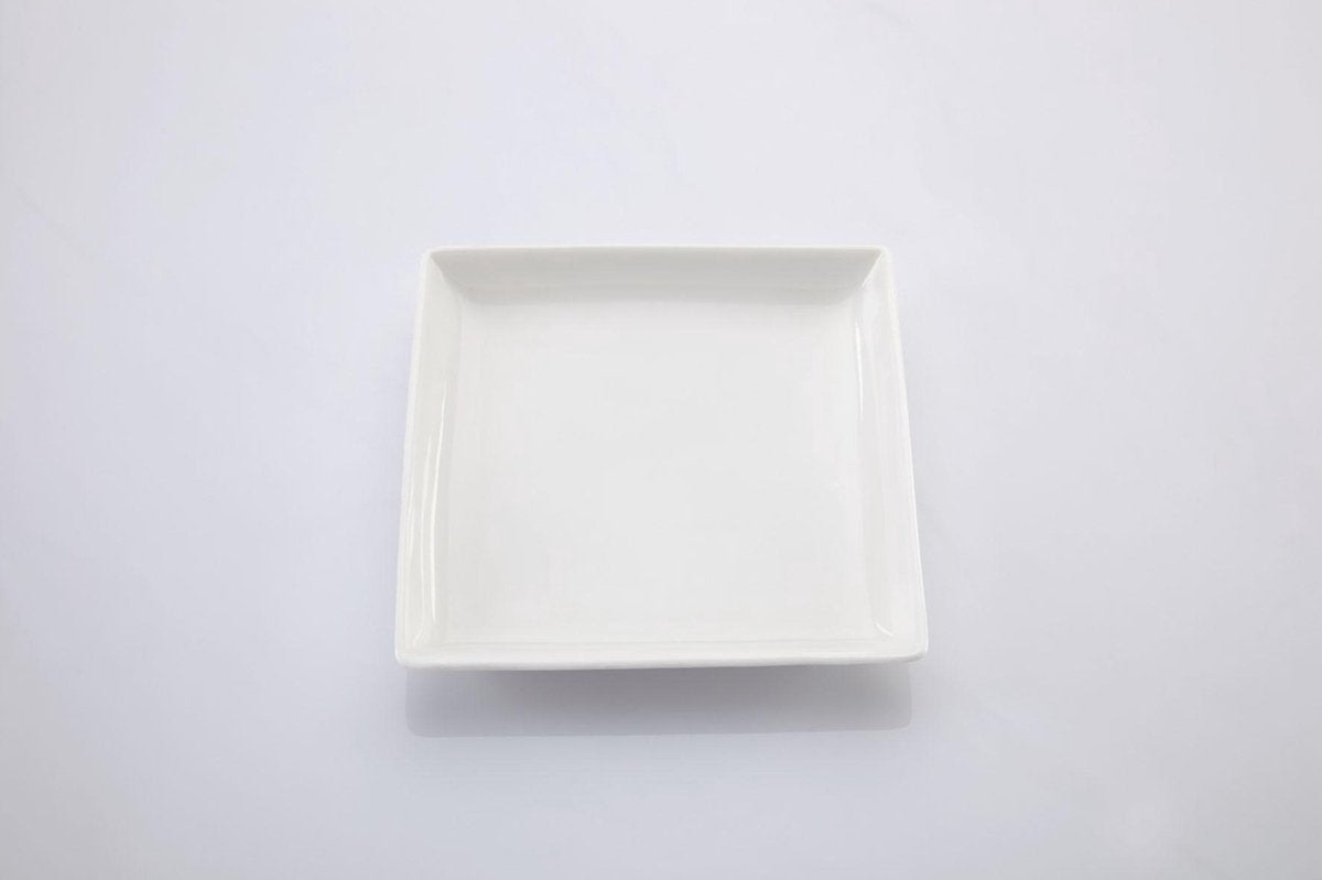 Pieter Stockmans vierkant bord 10x10 cm wit porselein 4 stuks
