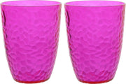 8x stuks kunststof bekers roze 20 cl - Campingservies drinkbekers herbruikbaar