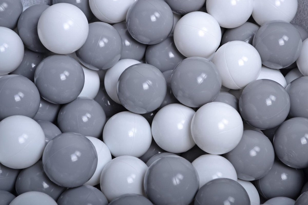 Ronde Ballenbak set incl 200 ballen 90x30cm - Donker Grijs: Grijs