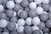 Ronde Ballenbak set incl 200 ballen 90x30cm - Donker Grijs: Grijs
