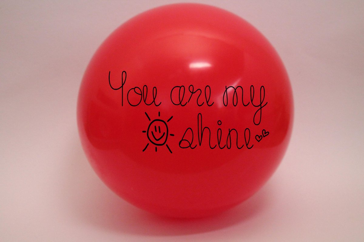 BAL rood met tekst You are mij shine - speel bal cadeau