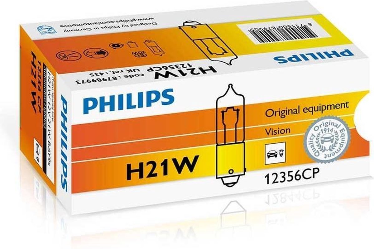 Philips Vision BAY9s / H21W 12v 12356CP - set van twee
