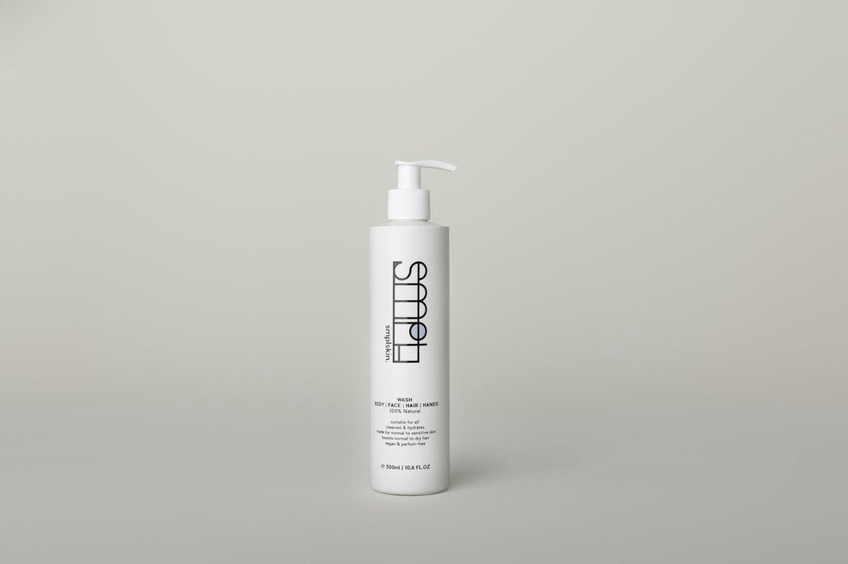 SMPL Natuurlijke Douchegel - Natuurlijke Shampoo -  Multifunctioneel - Vegan - Parfumvrij - Droge en Gevoelige Huid - 300ml