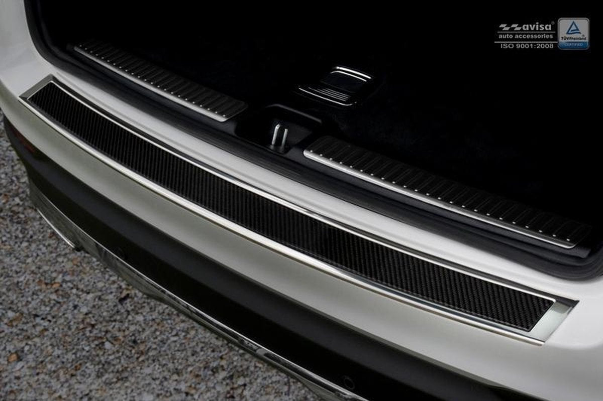 Avisa RVS Achterbumperprotector 'Deluxe' passend voor Mercedes GLC 2015- Chroom/Zwart Carbon