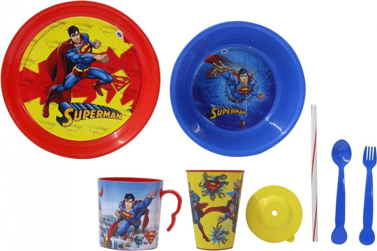 Jamara Serviesset Superman Jongens Rood/blauw 8-delig