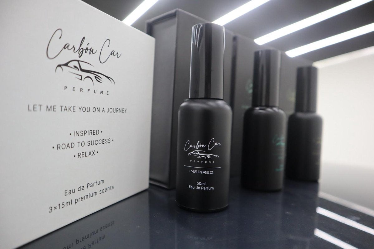 Carbón Car Perfume 3x15ml SETBOX  * 100% Eau de Parfum* Unieke autoparfum *  Drie geuren in een box * Ervaar LUXE