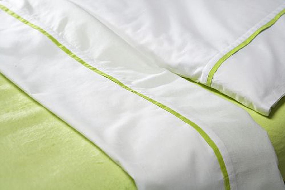 Jollein - Laken 100x150 cm - Wit/Lime