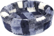 Petcomfort hondenmand bont lapjesdeken blauw 56x50x15 cm
