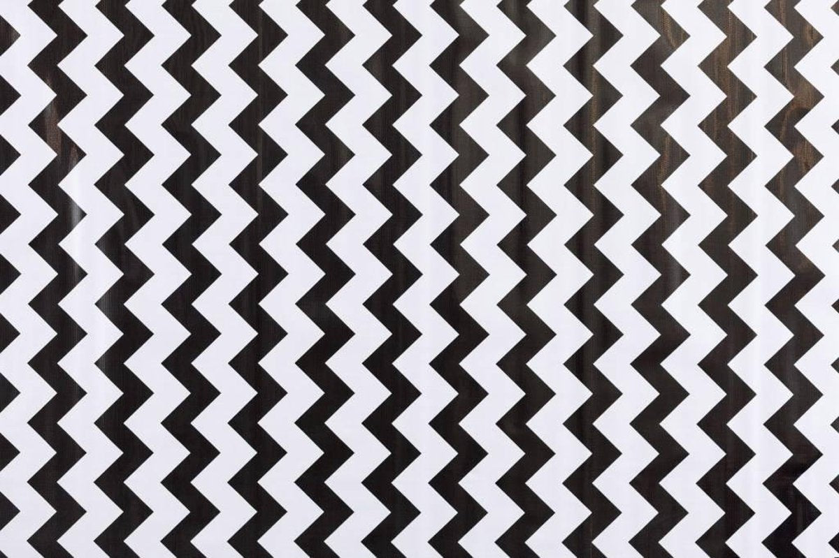 MixMamas Tafelzeil Zigzag - 120 x 200 cm - Zwart/Wit