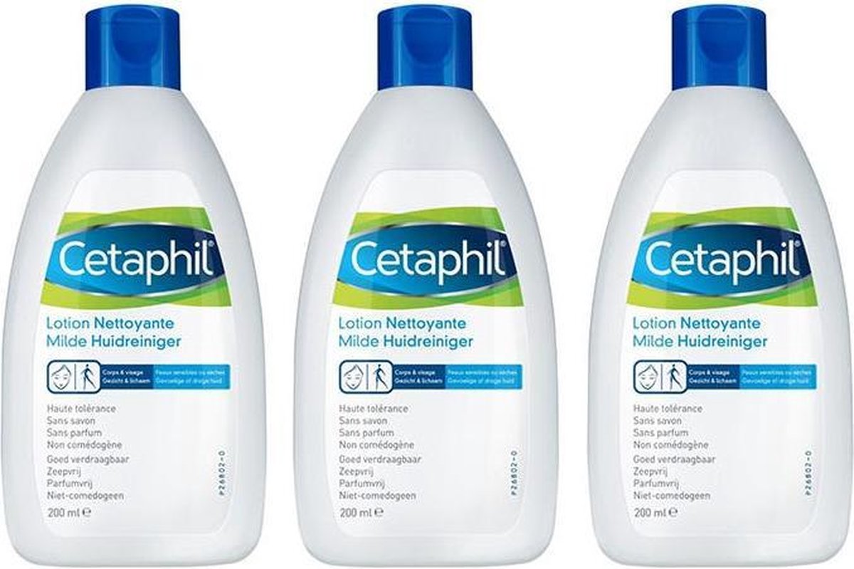 Cetaphil Milde Huidreiniger Zeepvrij 3x 200ml