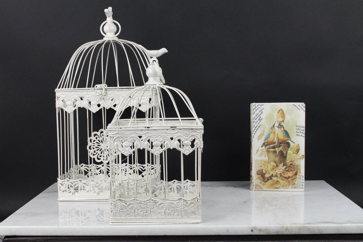 Gietijzeren Vogelkooien (set) Wit