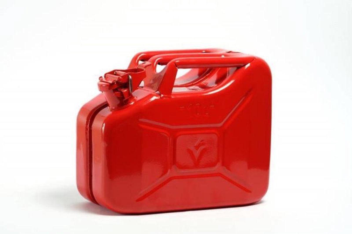 Jerrycan metaal rood - 10L