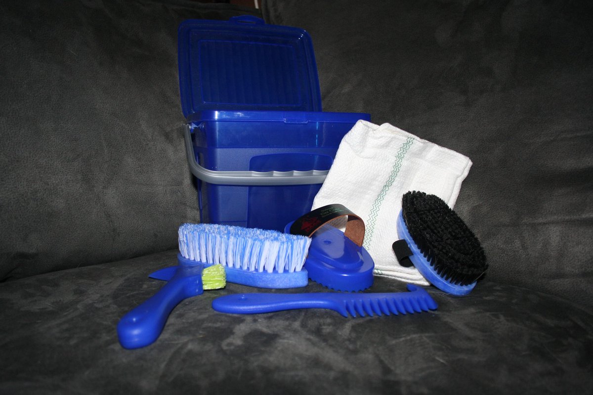 Poetskist Haas 6delig blauw