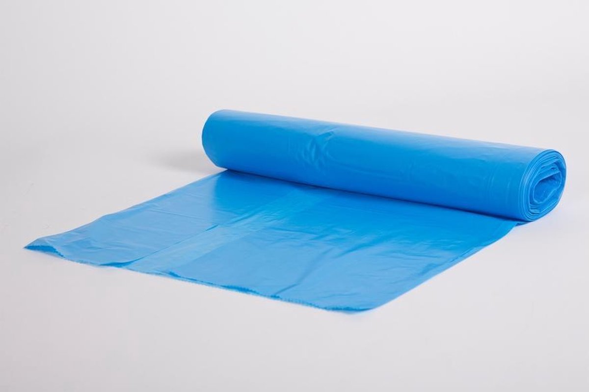 Afvalzak LDPE blauw 240ltr T70 65/25 x 140 cm 10 rol x 10 stuks