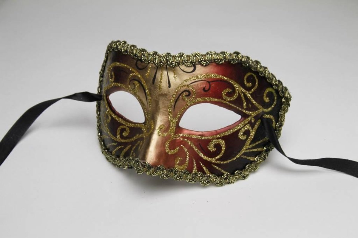 Venetiaans oogmasker 'Columbina Magico' (rood)