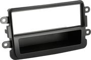1-DIN Paneel met aflegbakje. Dacia Dokker/ Duster/ Lodgy 2012-2019 Kleur: Zwart