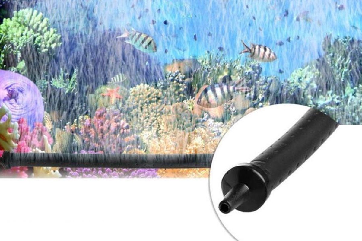 Aquarium Lucht Gordijn 120 cm - Air Curtain - Aquarium Beluchting Slang - luchtslang - Vormbare slang - 2 luchtaansluitingen