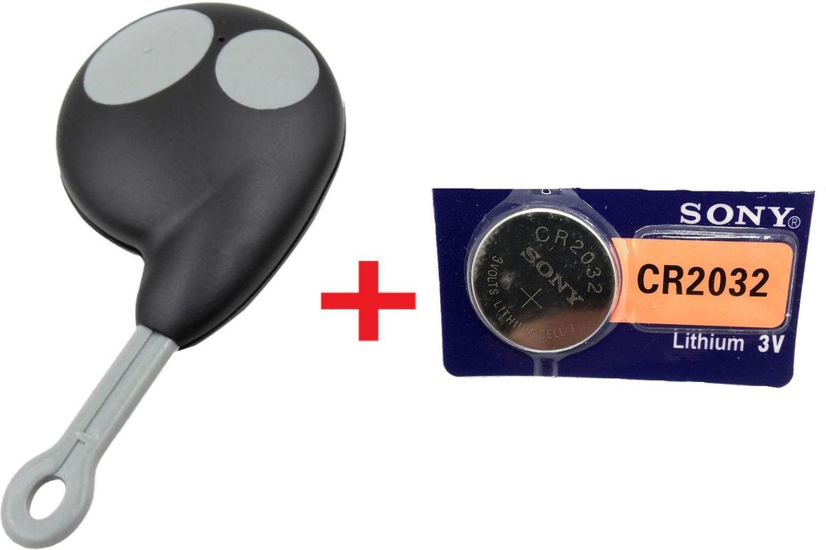 2 knoppen 0678 model 7777 afstandbediening behuizing + Batterij Sony CR2032 geschikt voor Cobra alarm modellen