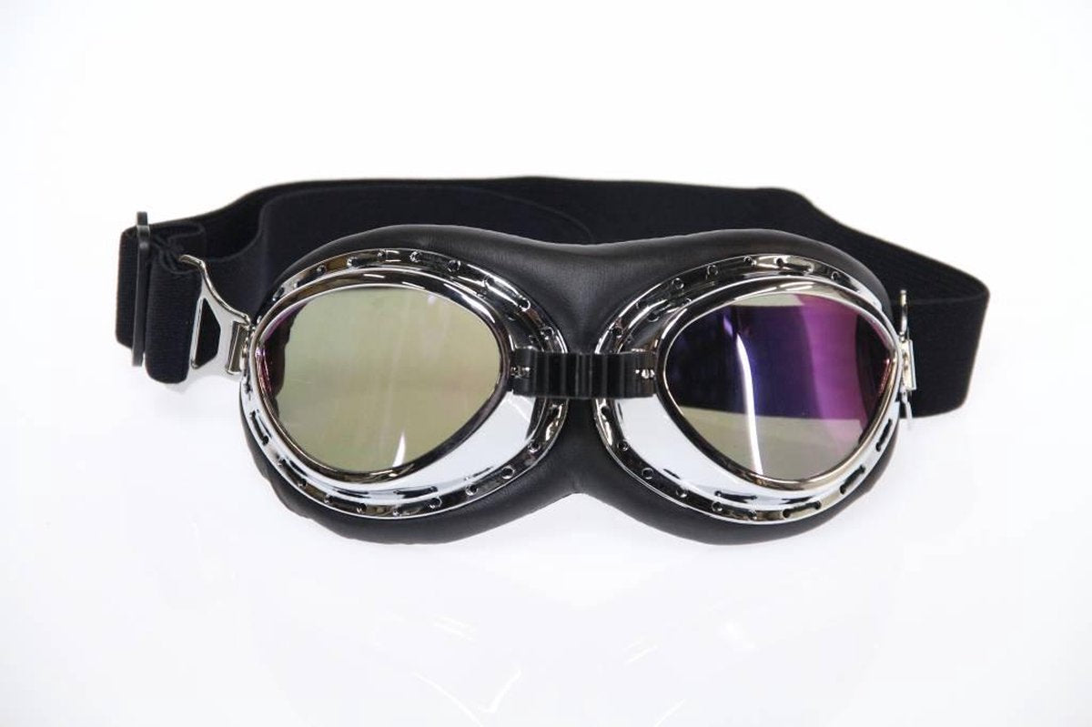 Chrome rider motorbril multi kleur glas