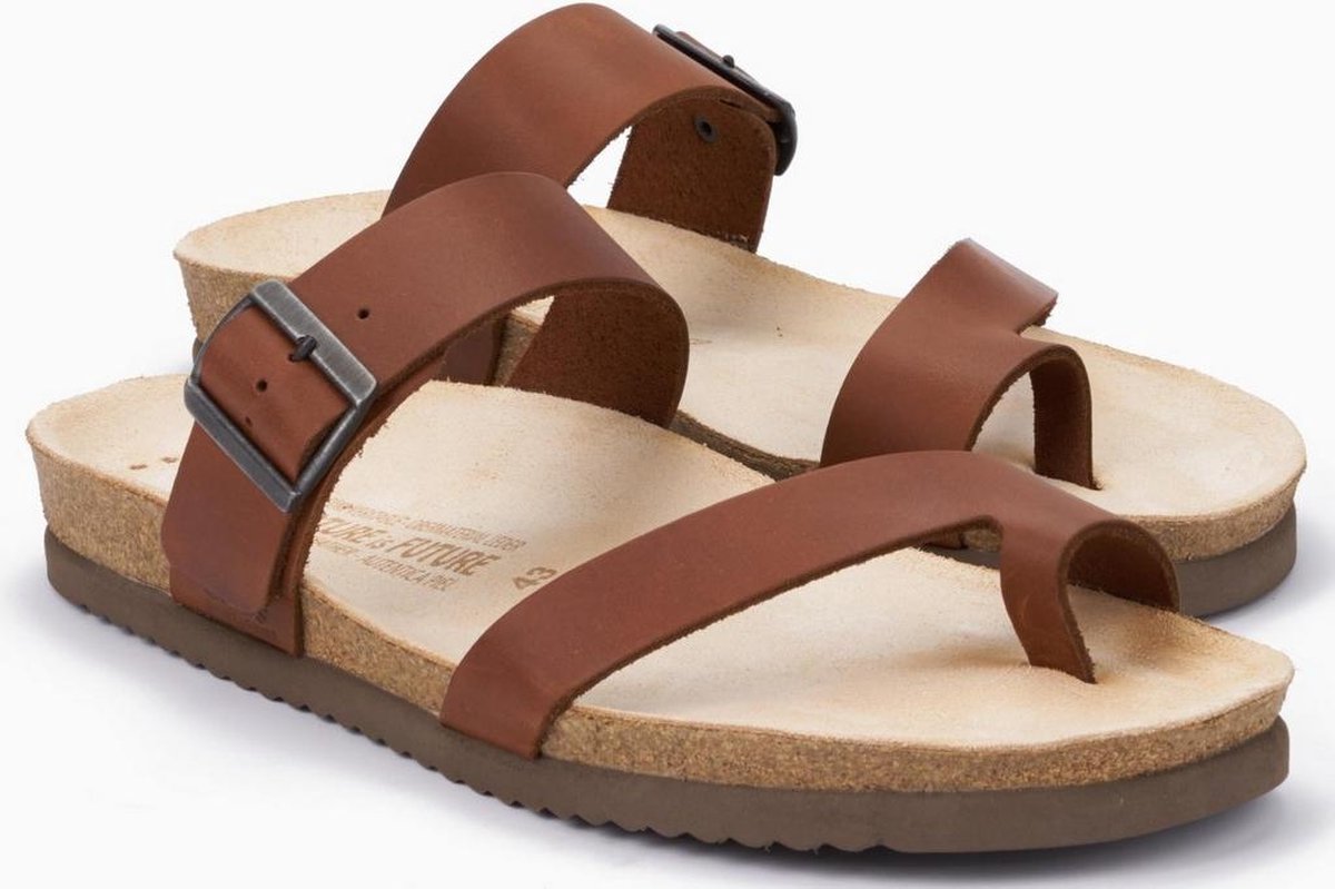 Mobils by Mephisto DOUGLAS Heren Teenslipper - Extra Breed - Kastanjebruin - Maat 39