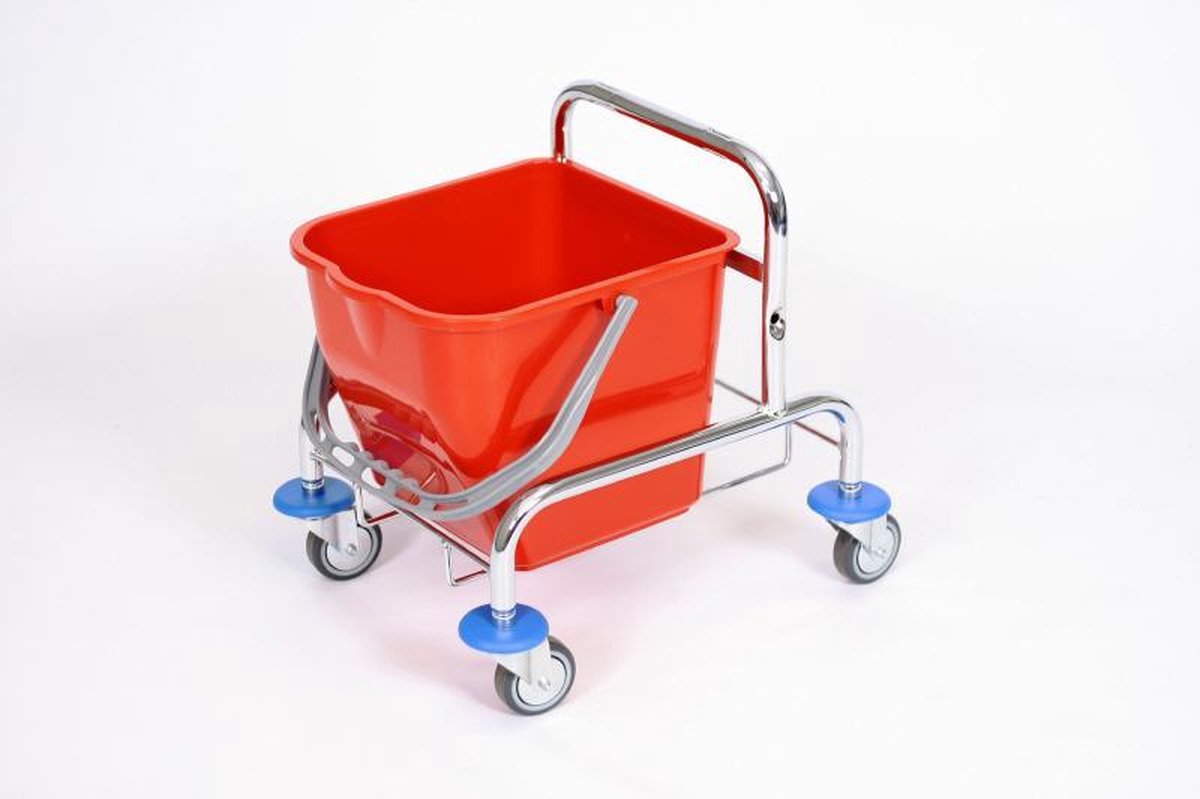 Rolemmer enkel 17 liter / Rood / Verchroomd