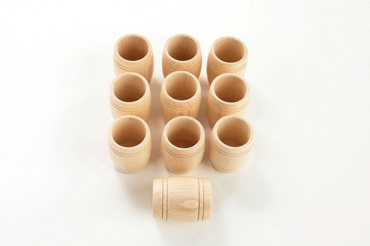 Houten Vaten - Set van 10