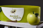 Groene appel geurende ovale wax windlicht 95/125/270 (incl. 2 stuks 3 uurs theelichten)