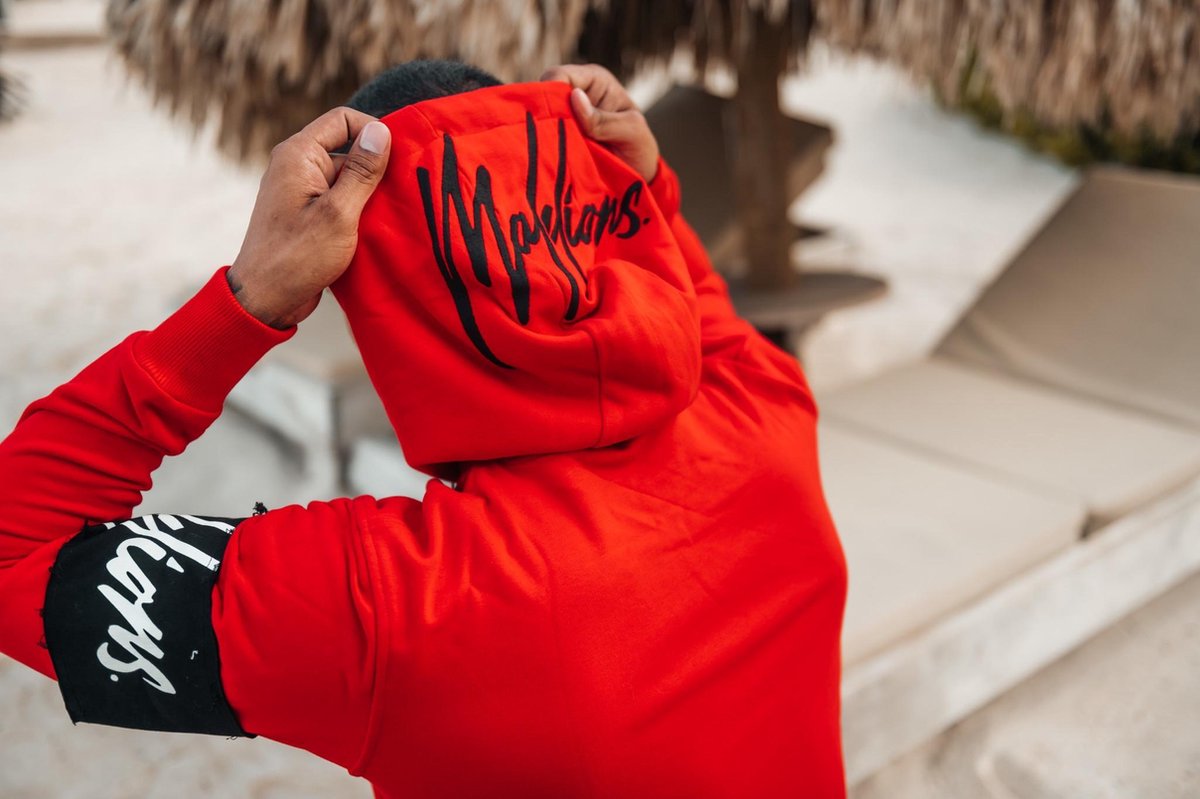 Malelions Captain Hoodie - Red/Black - XXS