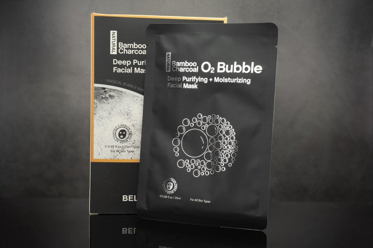 Bellezzastyle: Face Mask - Bamboo Charcoal O2 Bubble Deep Purifying Moisturizing 5-pack
