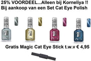 Moyra Stamping Nail Polish 12ml SET met 4 Flesjes CAT EYE POLISH + Magic Magneet Stick