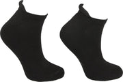 6-Pack Soga Badstof Gevoerde Basic Sneaker Sokken Dames en Heren Zwart - Maat 40-46
