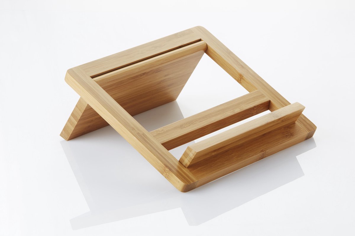 Point-Virgule Kookboekstandaard - Bamboe - Voor Tablet of Kookboek