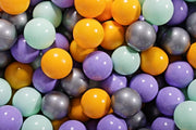 Ronde Ballenbak set incl 200 ballen 90x30cm - Licht Grijs: Lila