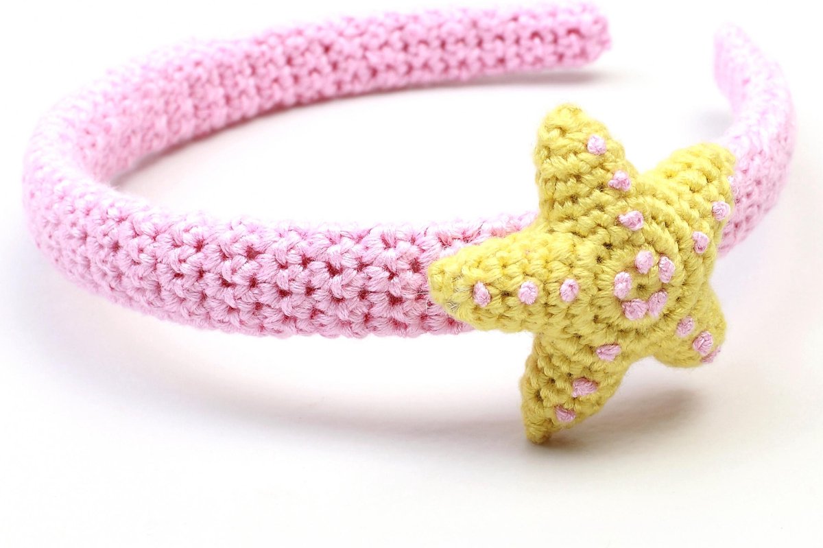 Naturezoo Haarband Ster Roze/geel
