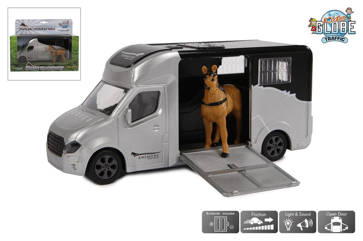 Kids Globe Anemone Paardentruck Licht Geluid 20cm inc Paard