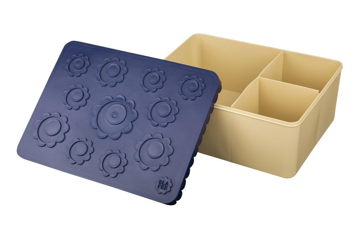 Brooddoos / Lunchbox  Flower Navy/Beige | Blafre