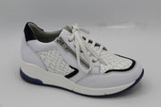 Verhulst - 1333- witte sneaker blauwe accenten- dames- H- maat 40