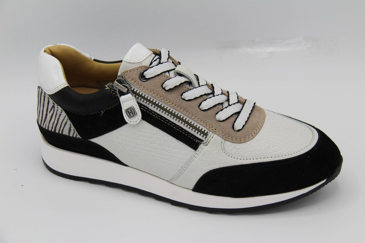 Helioform-240.016- zwart wit taupe kleuirg veterschoen- H- maat 7 ( 41)