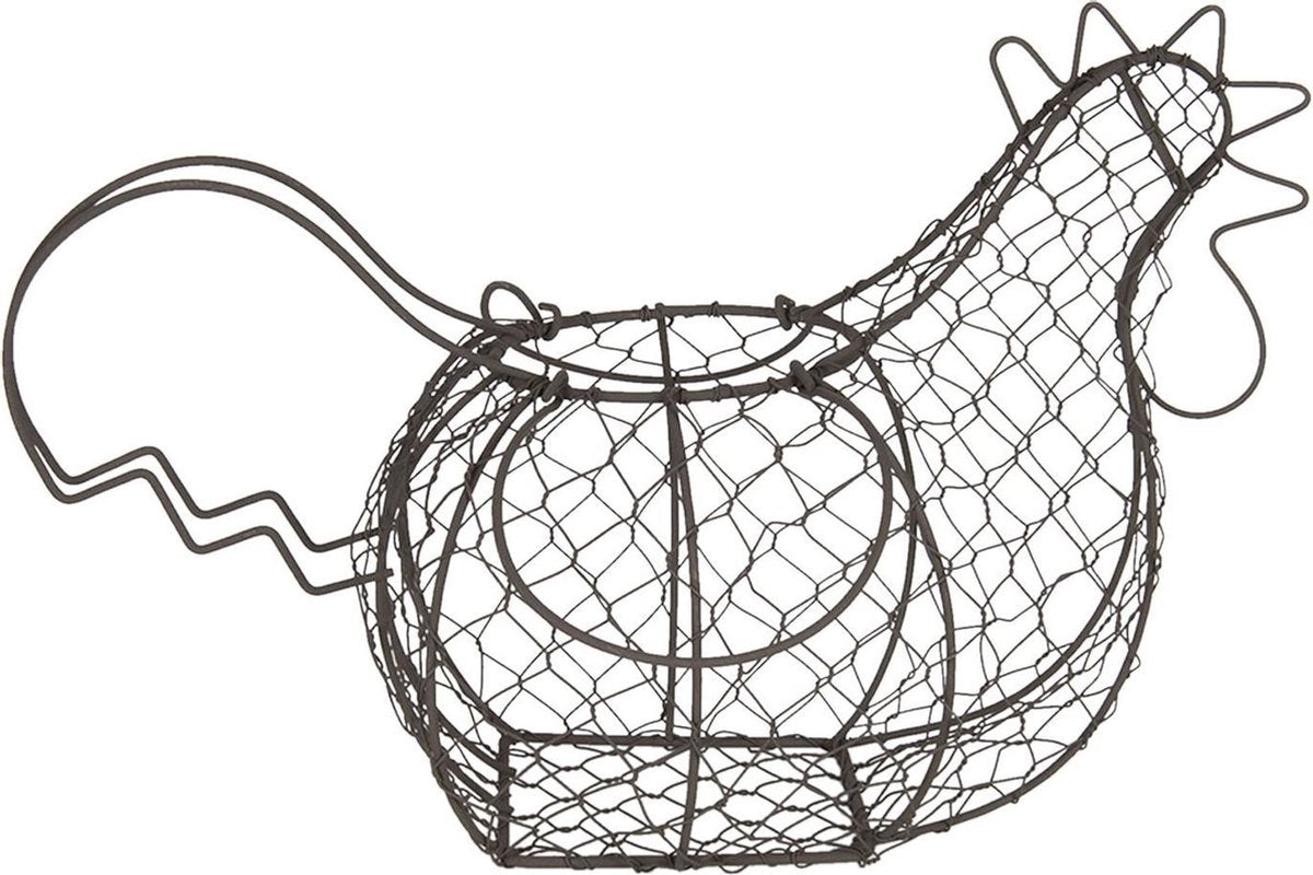 Eierhouder kip 40*23*28 cm Zwart | 6Y3763 | Clayre & Eef